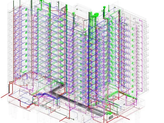 réseau électrique modélisé avec revit