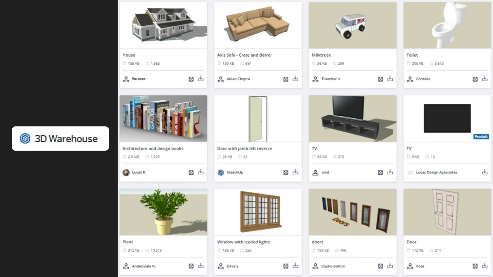 3D wharehouse