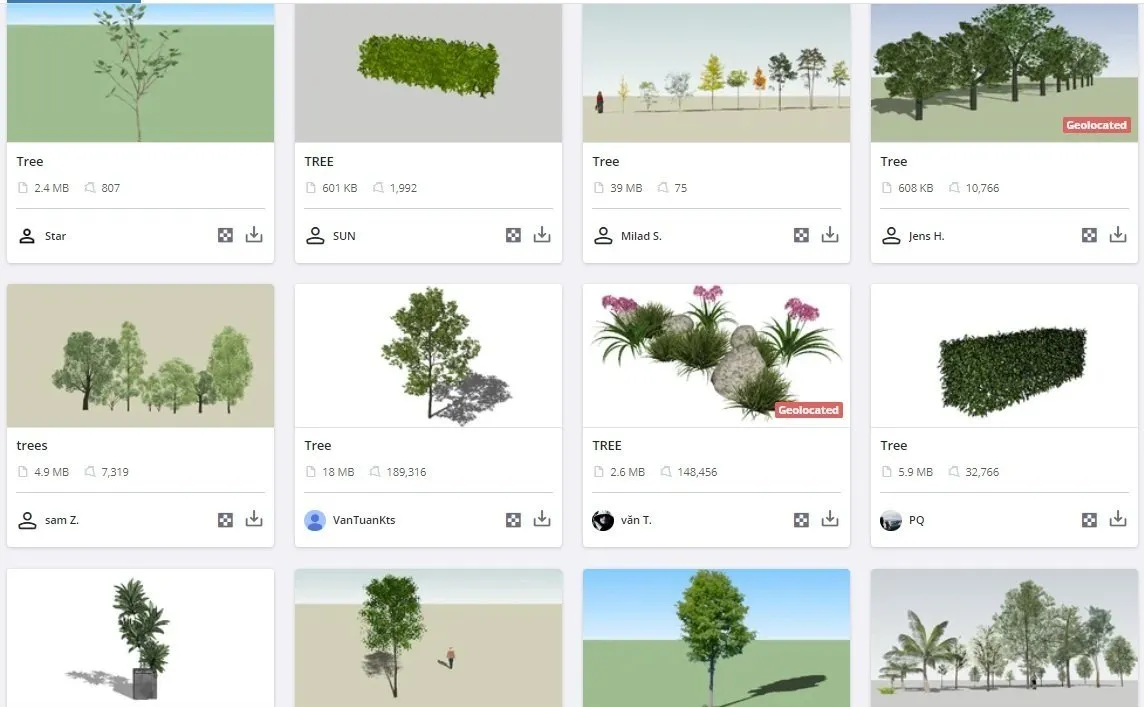 Arbres sketchUp
