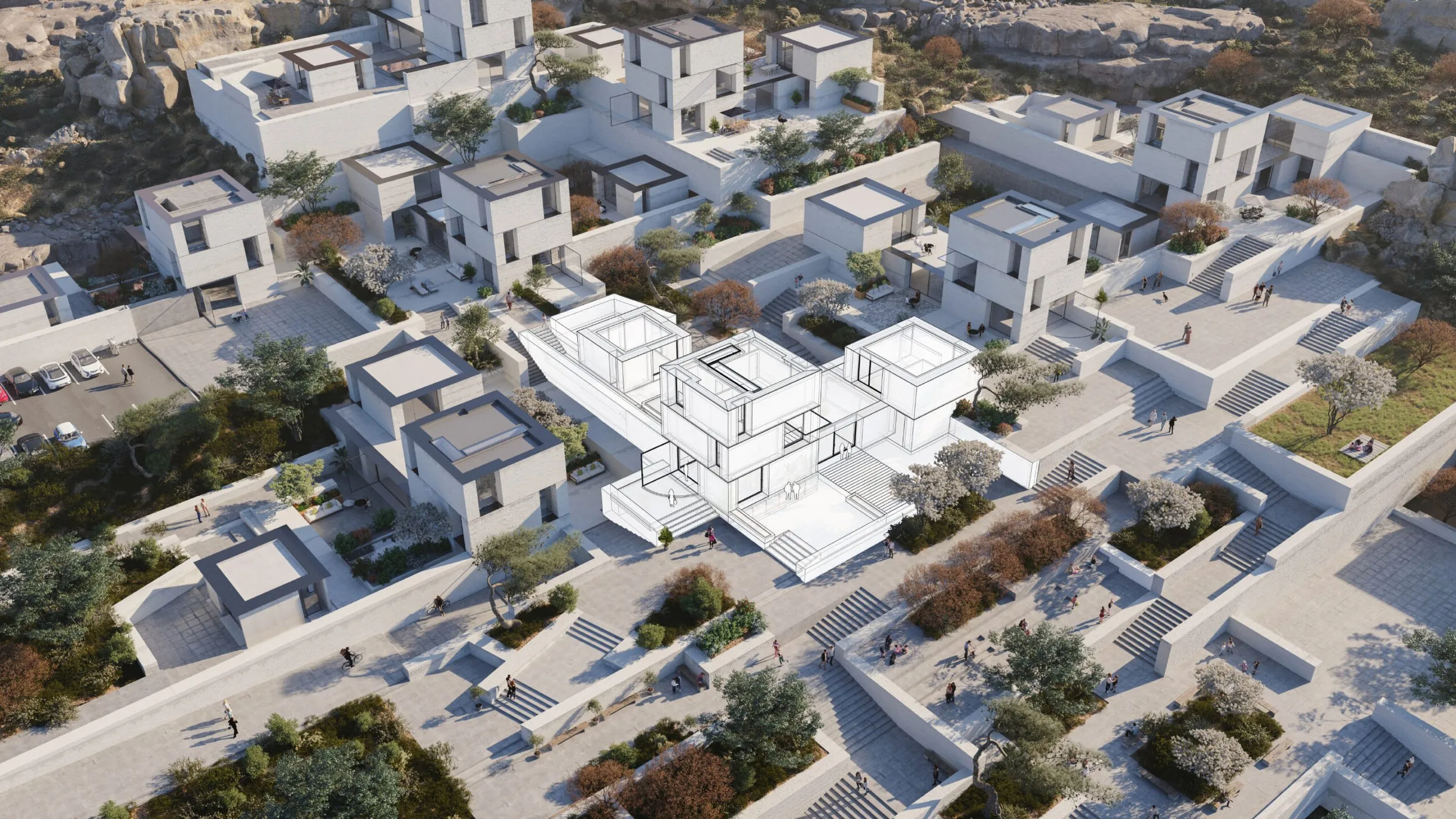 Batiment urbain sur sketchup