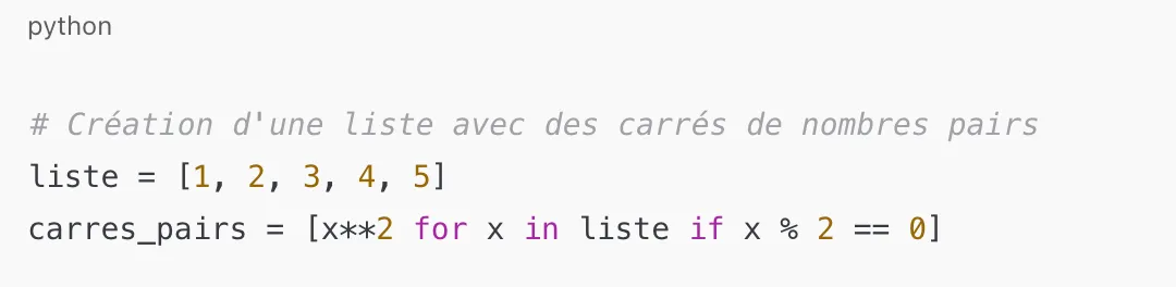 illustration code pour python
