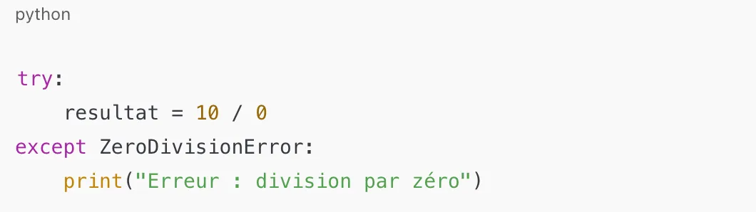 Code python exemple