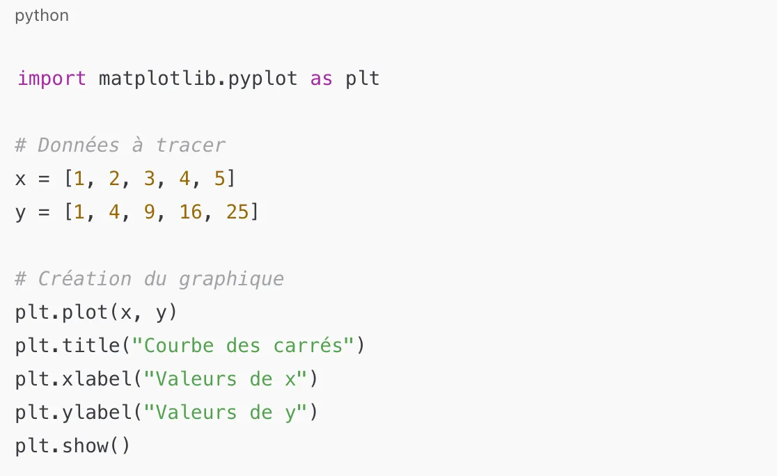 Illustration code indispensable python IA