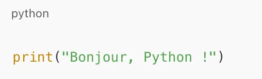 Programme Python