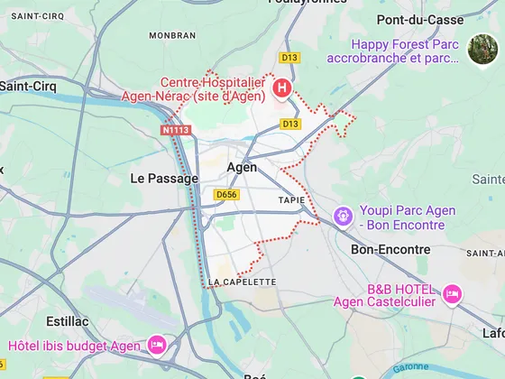 Carte d'Agen