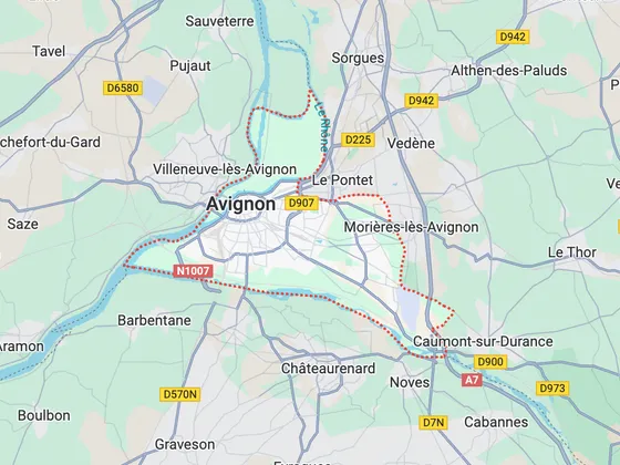 Carte d'Avignon
