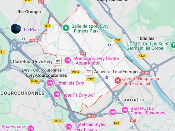 Carte d'Evry