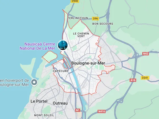 Carte de Boulogne-sur-Mer