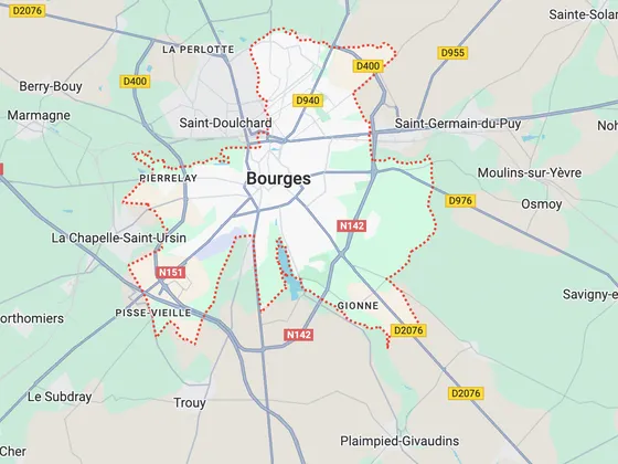 Carte de Bourges