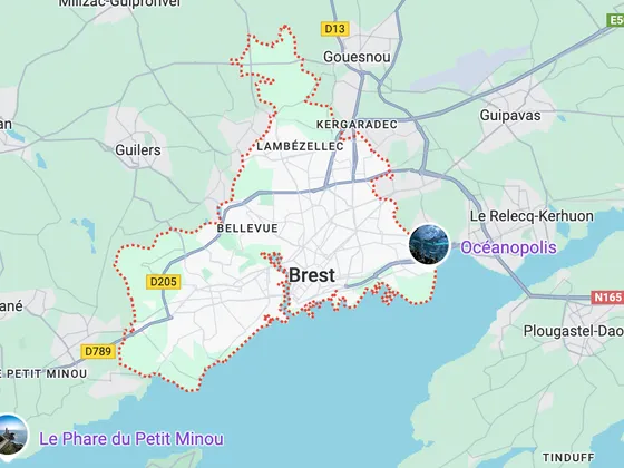 carte de Brest
