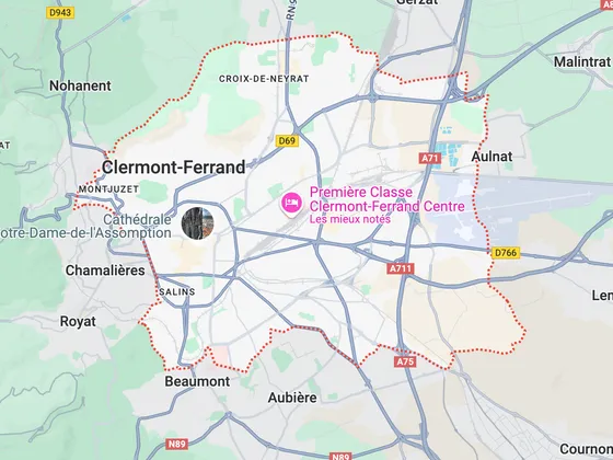 Carte de Clermont-Ferrand