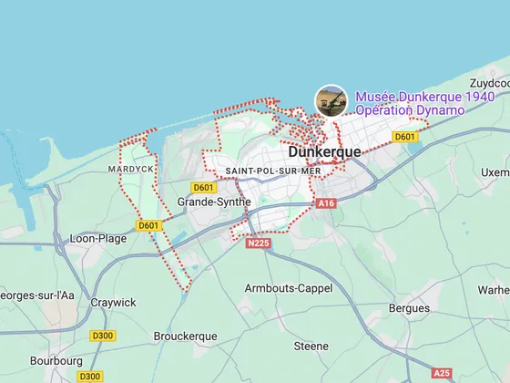 Carte de Dunkerque