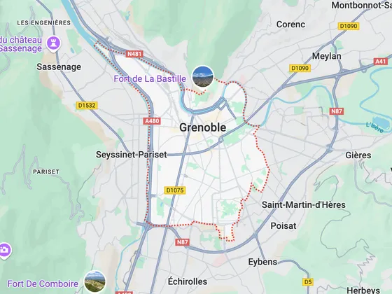 Carte de Grenoble