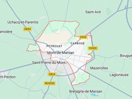 Carte de Mont-de-Marsan