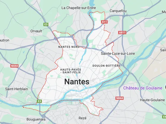 Carte de Nantes