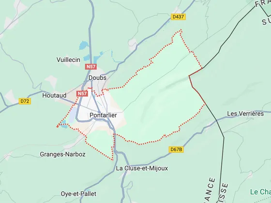 Carte de Pontarlier