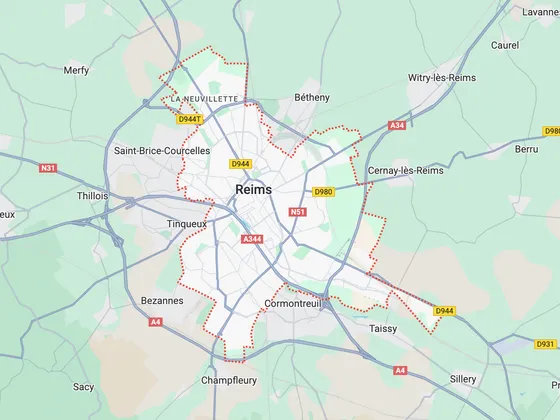 Carte de Reims