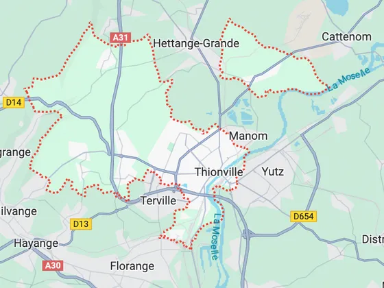 Carte de Thionville