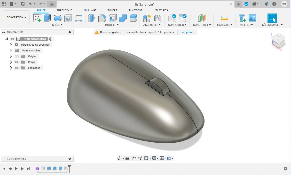 Détails souris Fusion 360