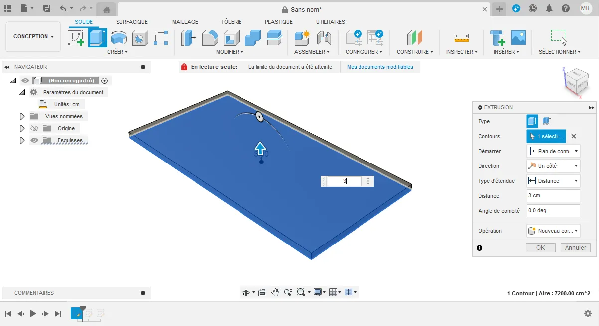 Extrusion table fusion 360