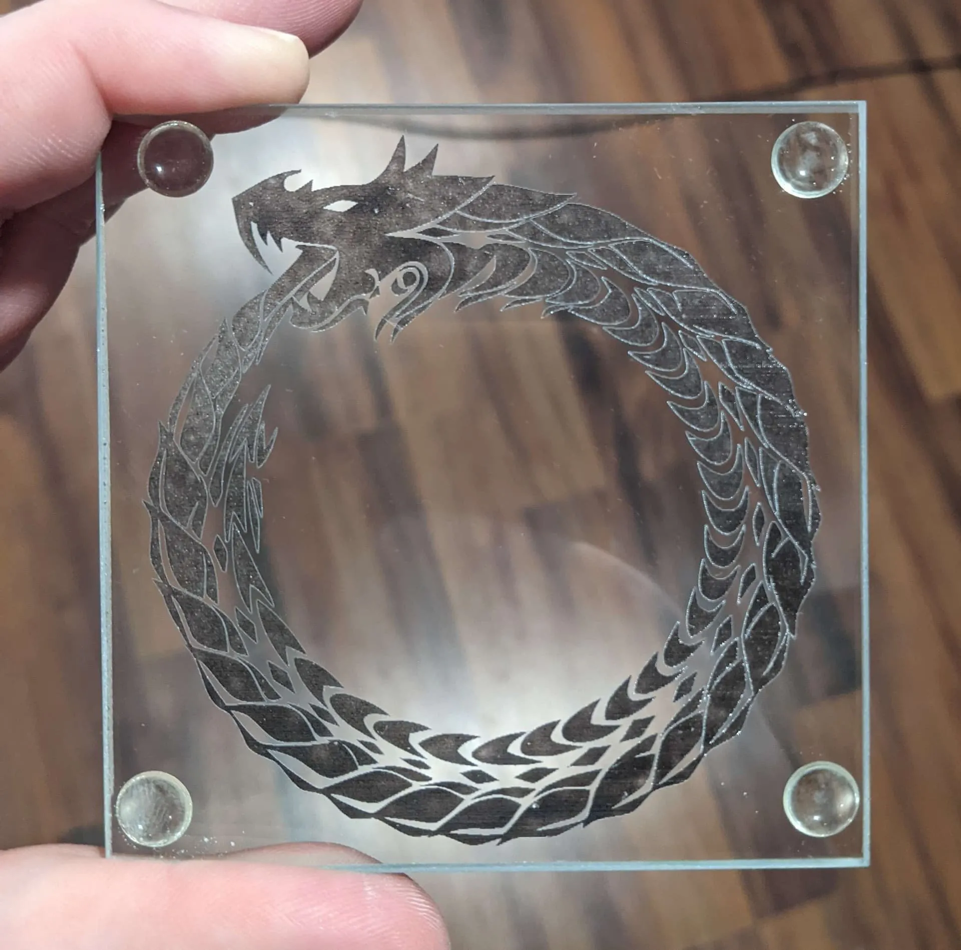 Gravure laser CNC de verre à domicile