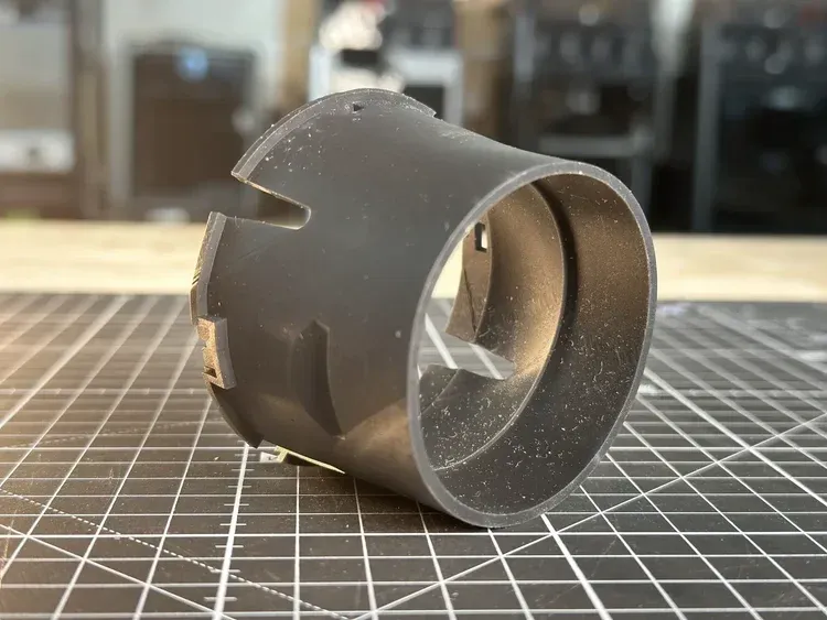 Pièce mécanique cylindrique imprimée en résine