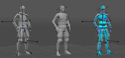 Image de rigging 3D Blender