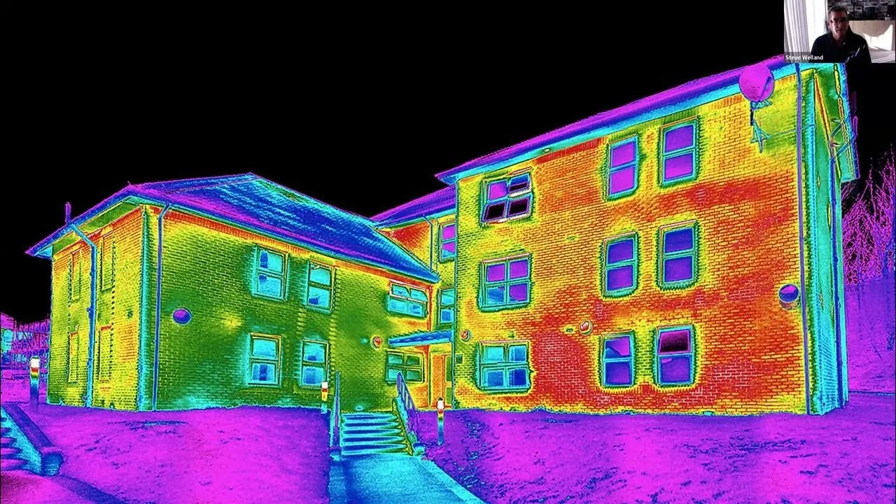 Image thermique sur un bâtiment