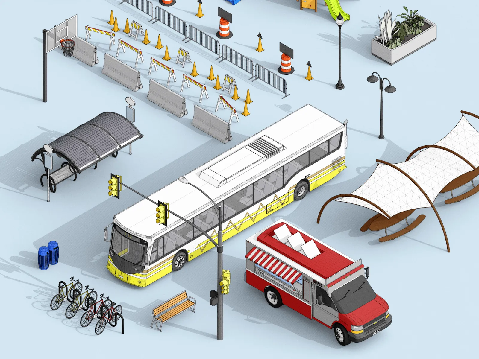 Infrastructures urbaines Sketchup
