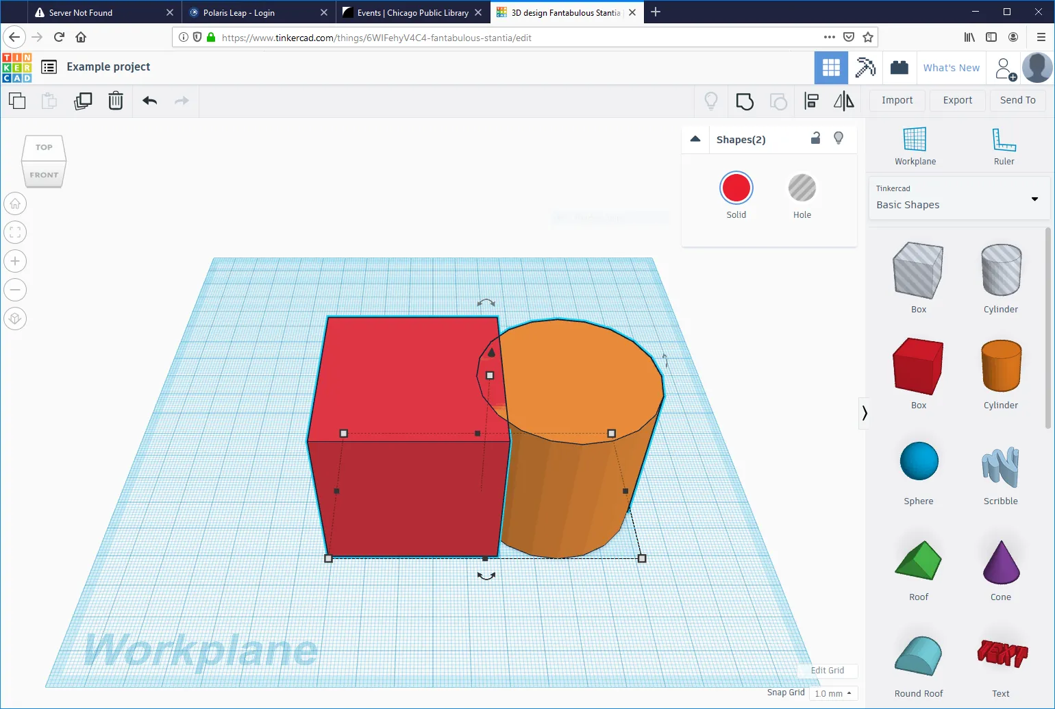 Interface Tinkercad