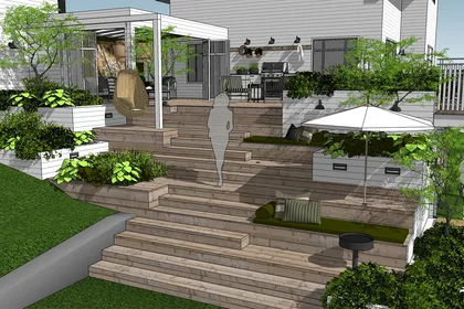 mobilier d'extérieur sketchup