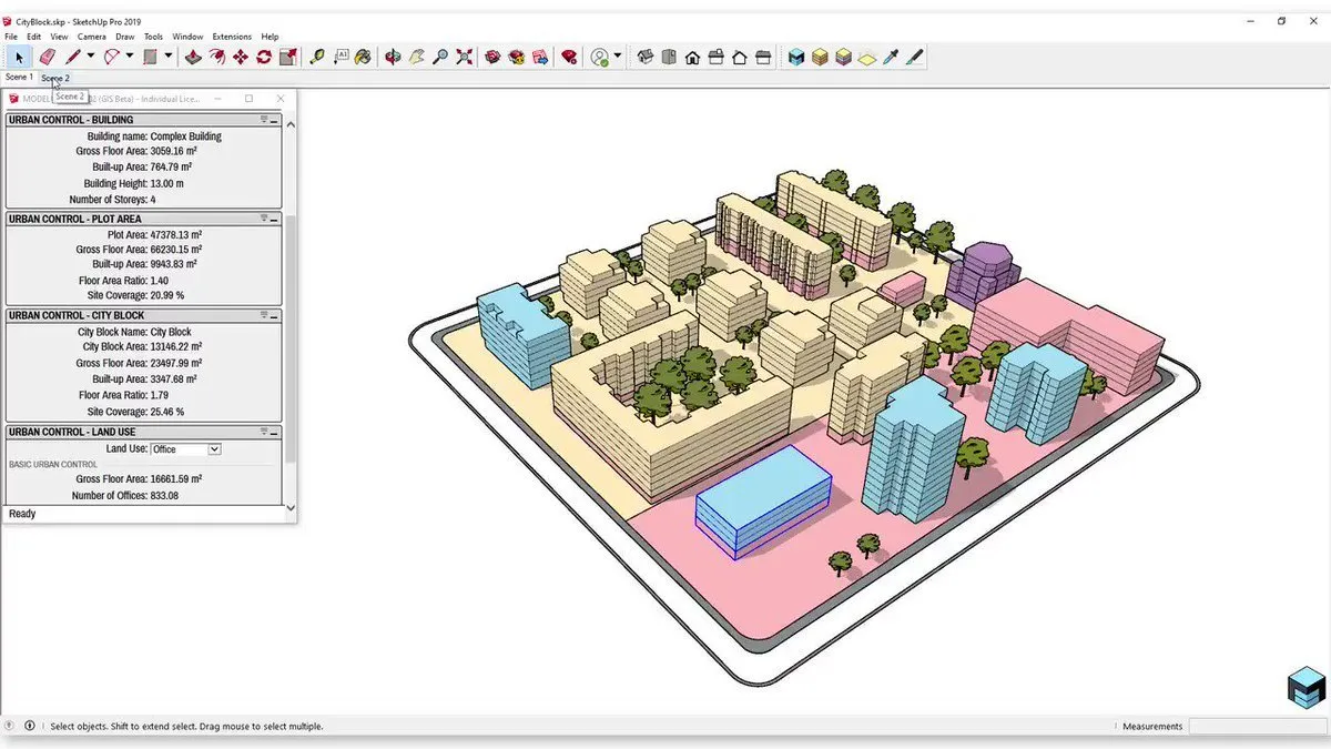 Modélisation batiments Sketchup