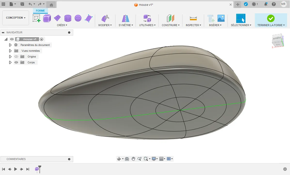 Modélisation souris Fusion 360