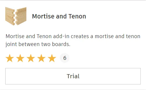 Mortise and Tenon plugin Fusion 360