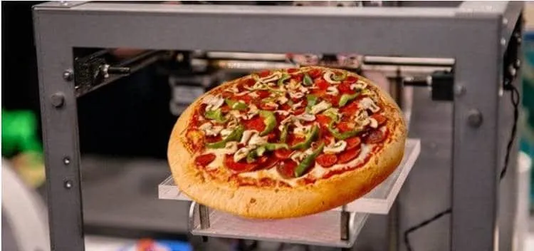 Pizza imprimé en 3d - impression nourriture