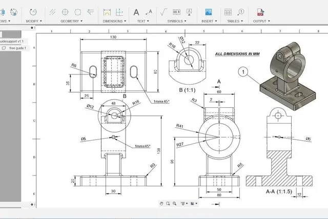 Plan de coupe Fusion 360