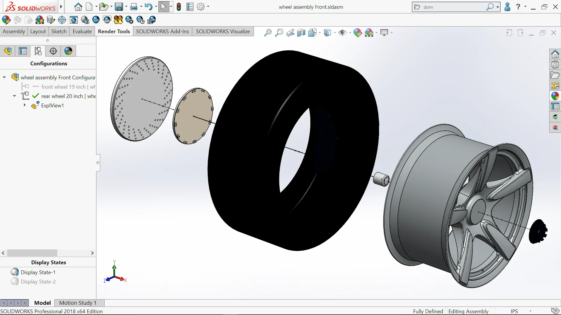 Pneu vue éclatée SolidWorks