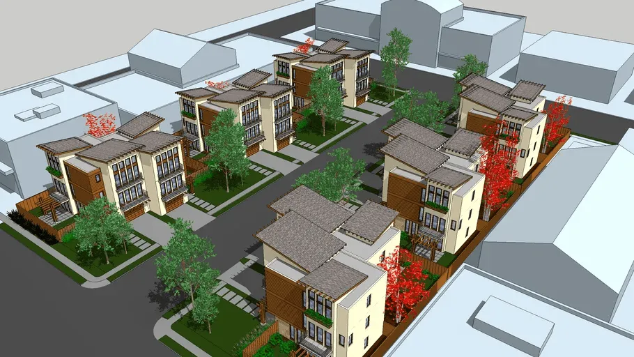 Quartier sur Sketchup