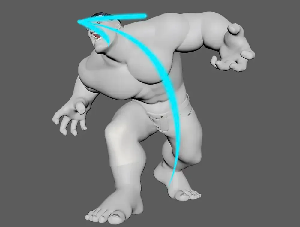 Hulk en mouvement