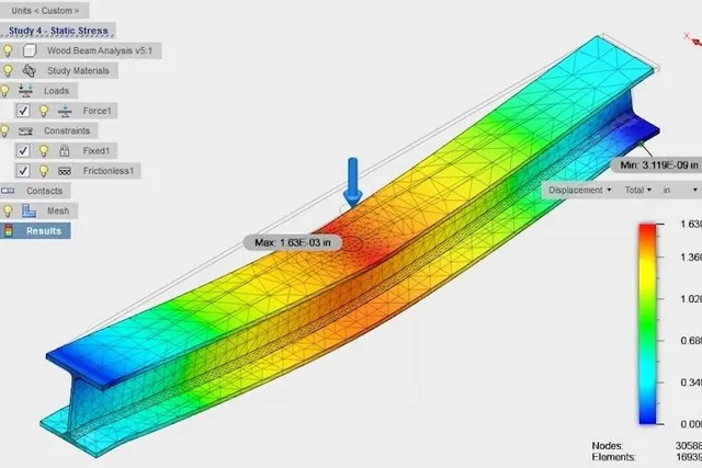 Analyse de contraintes sur un Fusion 360