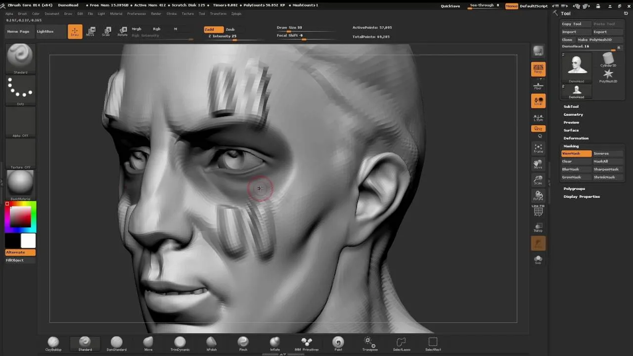 ZBrush Core tete humaine