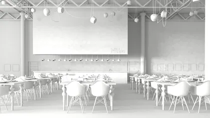 aménagement réstaurant sketchup