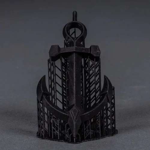 Objet décoratif imprimé en 3D noir