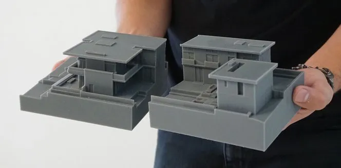 architectural model house printed in 3d pla