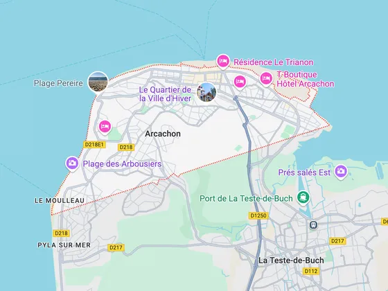 carte d'Arcachon
