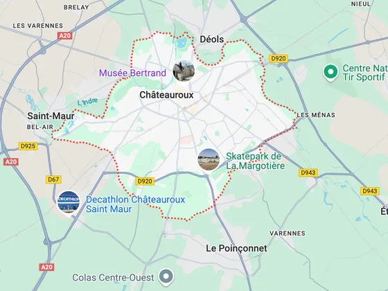 Carte de Châteauroux