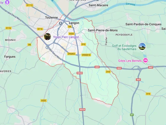 Carte de Langon