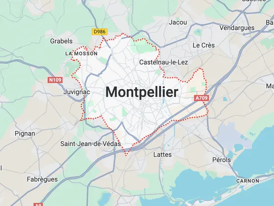 Carte de Montpellier