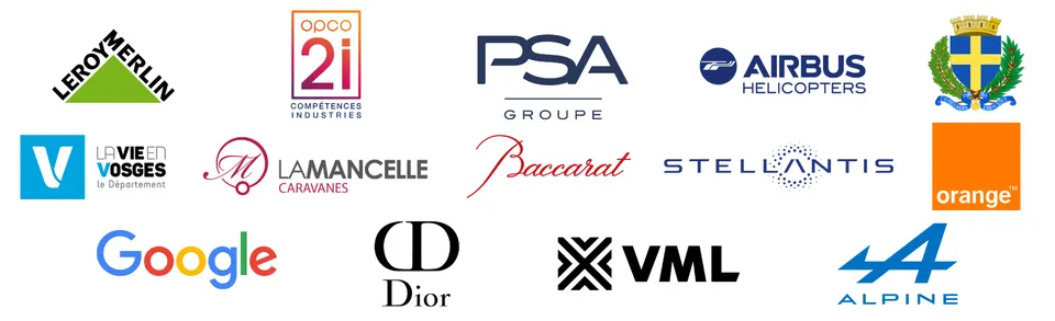 Collection de logos d'entreprises et institutions diverses