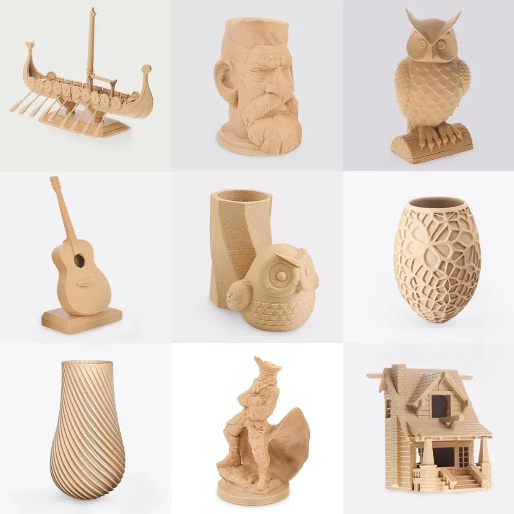 creation 3d filaments fibre de bois